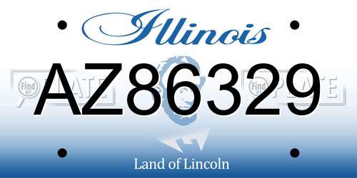 AZ86329 Illinois License Plate