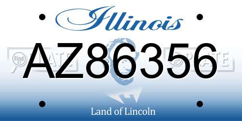 AZ86356 Illinois License Plate