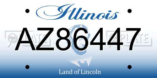 AZ86447 Illinois License Plate
