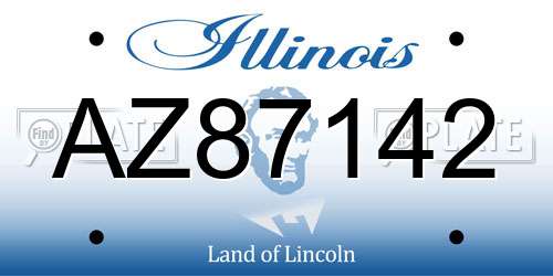AZ87142 Illinois License Plate