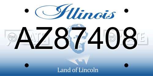 AZ87408 Illinois License Plate