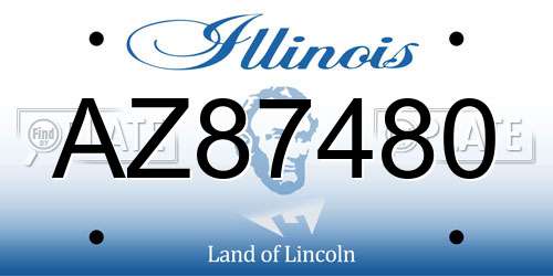 AZ87480 Illinois License Plate