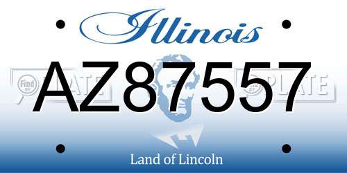 AZ87557 Illinois License Plate