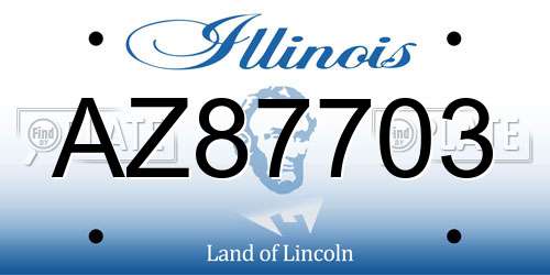 AZ87703 Illinois License Plate