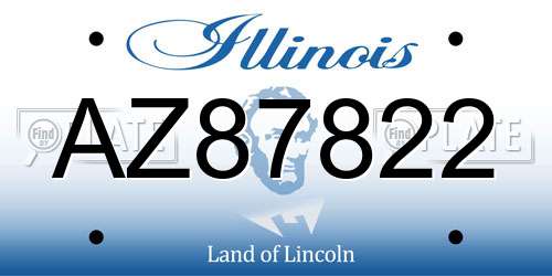 AZ87822 Illinois License Plate