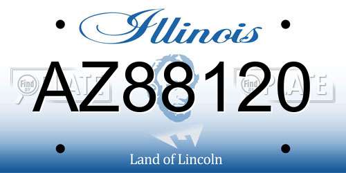 AZ88120 Illinois License Plate