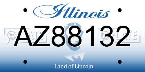 AZ88132 Illinois License Plate