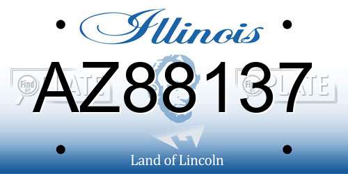 AZ88137 Illinois License Plate