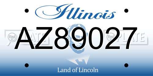 AZ89027 Illinois License Plate