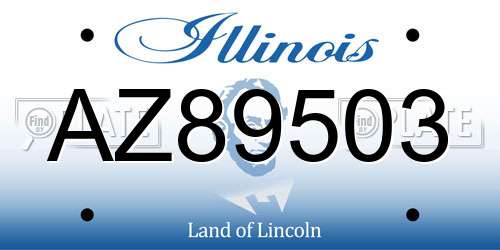 AZ89503 Illinois License Plate