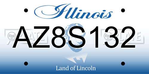AZ8S132 Illinois License Plate