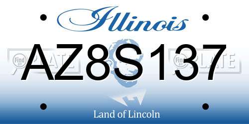 AZ8S137 Illinois License Plate