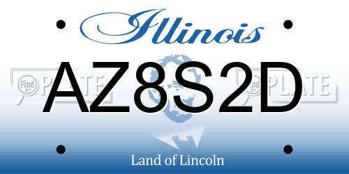 AZ8S2D Illinois License Plate