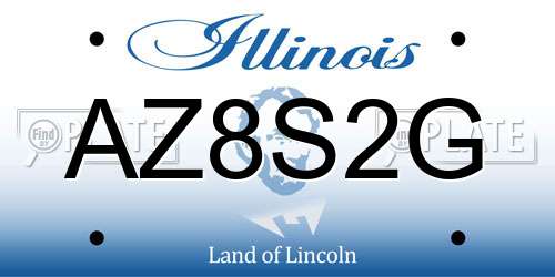 AZ8S2G Illinois License Plate