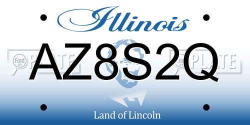 AZ8S2Q Illinois License Plate