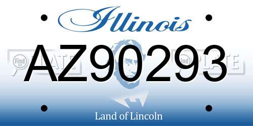 AZ90293 Illinois License Plate