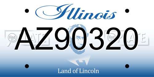 AZ90320 Illinois License Plate