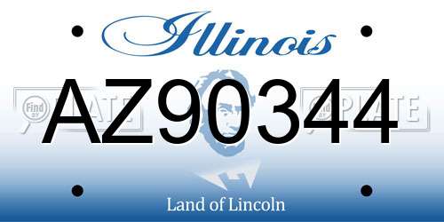 AZ90344 Illinois License Plate