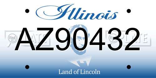AZ90432 Illinois License Plate