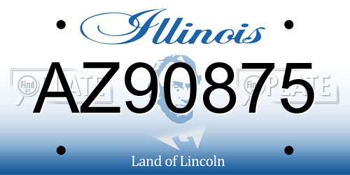 AZ90875 Illinois License Plate