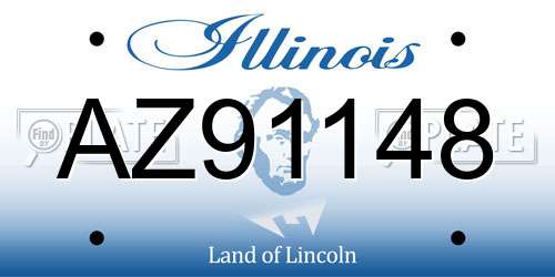 AZ91148 Illinois License Plate