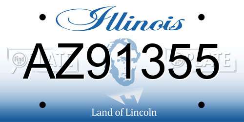 AZ91355 Illinois License Plate