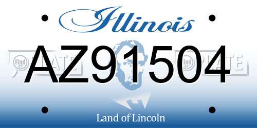 AZ91504 Illinois License Plate