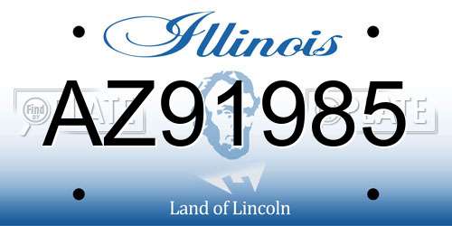 AZ91985 Illinois License Plate