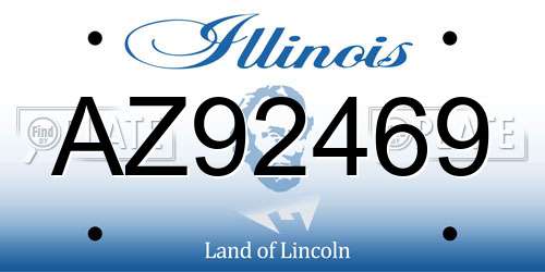 AZ92469 Illinois License Plate
