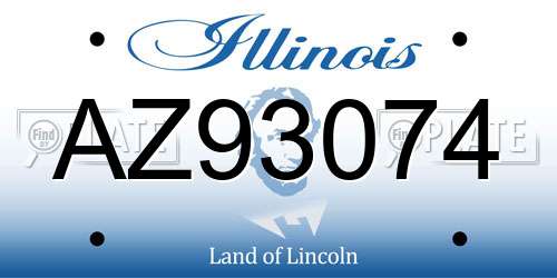 AZ93074 Illinois License Plate
