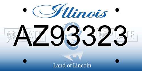 AZ93323 Illinois License Plate