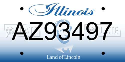 AZ93497 Illinois License Plate