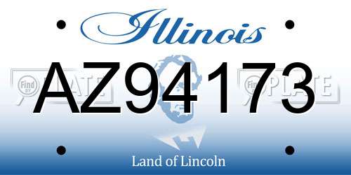 AZ94173 Illinois License Plate