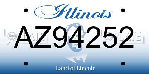 AZ94252 Illinois License Plate
