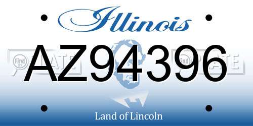 AZ94396 Illinois License Plate