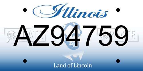 AZ94759 Illinois License Plate