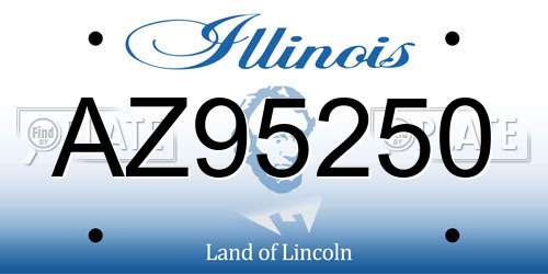 AZ95250 Illinois License Plate
