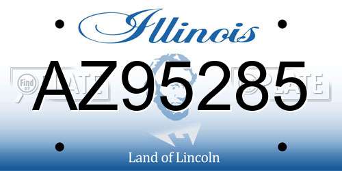 AZ95285 Illinois License Plate