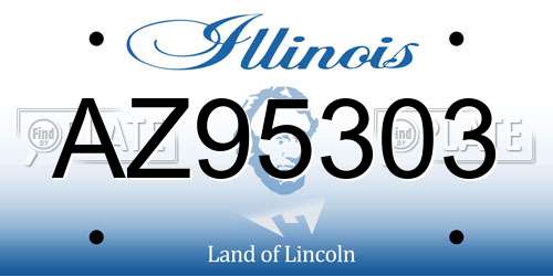 AZ95303 Illinois License Plate