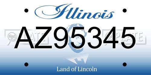AZ95345 Illinois License Plate