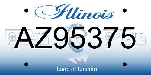 AZ95375 Illinois License Plate