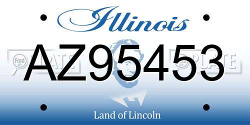 AZ95453 Illinois License Plate