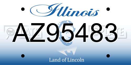 AZ95483 Illinois License Plate