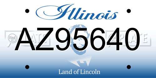 AZ95640 Illinois License Plate