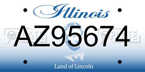 AZ95674 Illinois License Plate
