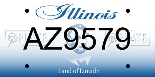 AZ9579 Illinois License Plate