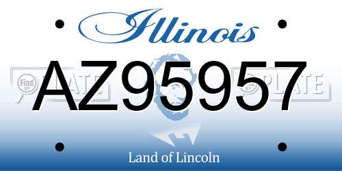 AZ95957 Illinois License Plate