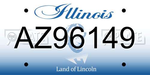 AZ96149 Illinois License Plate