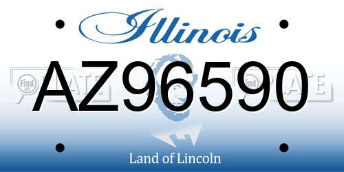 AZ96590 Illinois License Plate