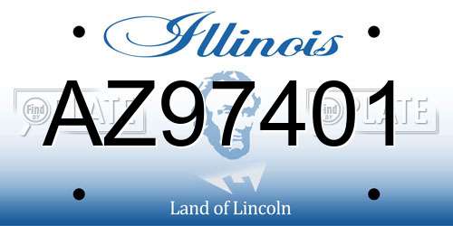 AZ97401 Illinois License Plate